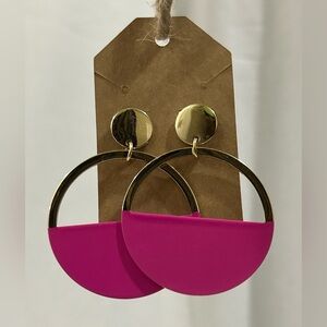 Nine West - Gold and Pink Earrings